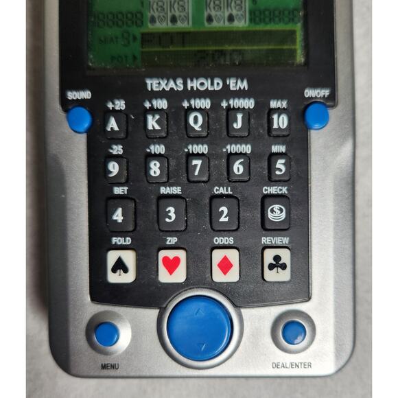 World Series Of Poker Texas Hold 'Em Tested Electronic Handheld Game Pre-owned - Picture 3 of 4